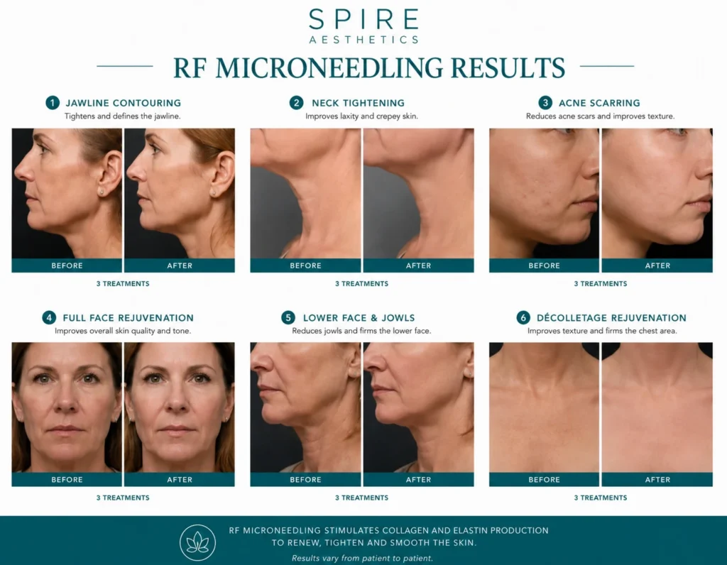RF Microneedling Skin tightening Hertford results
