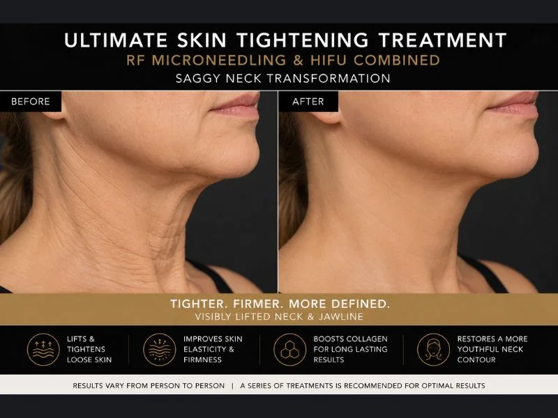 before and after Ultimate skin tightening treatment Hertford