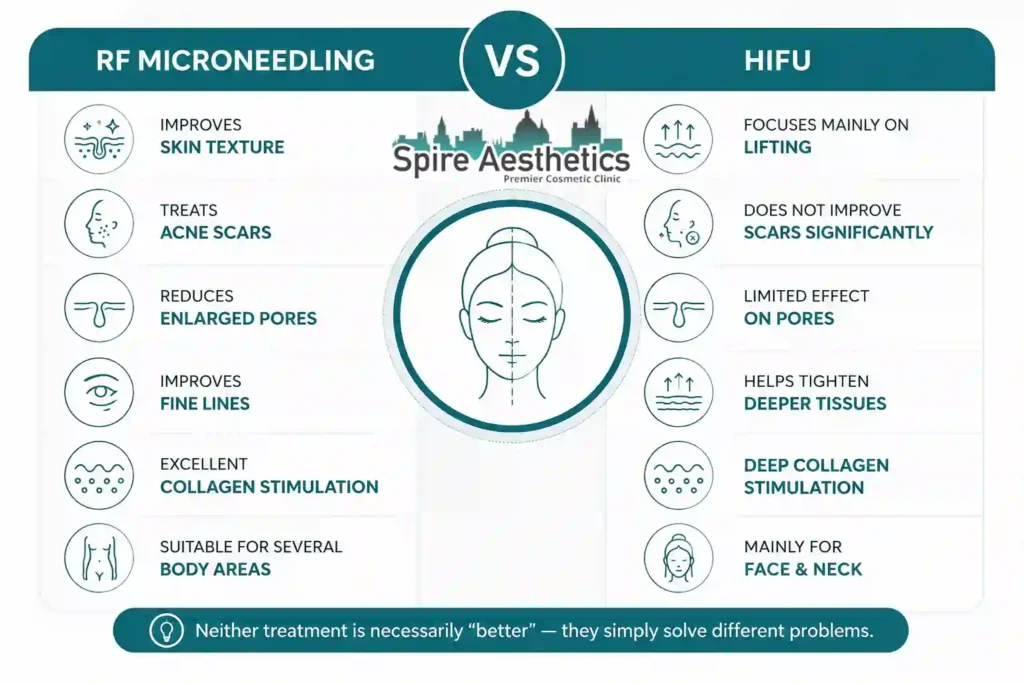 RF Microneedling vs HIFU: Which Treatment Gives Better Results Hertford?